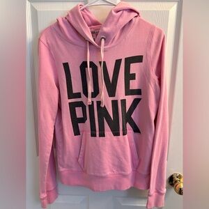 Victoria's Secret Pink Hoodie with Black Lettering